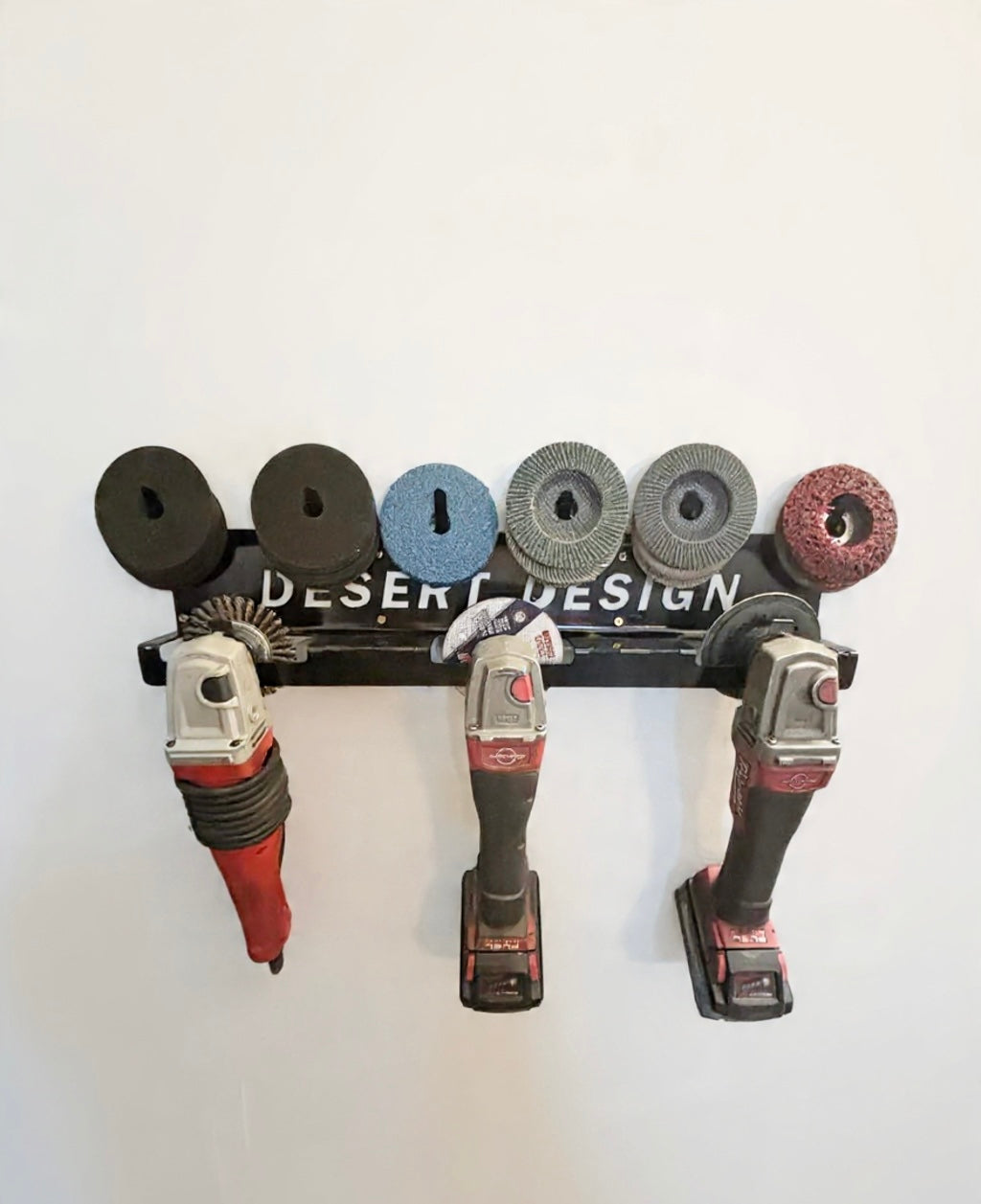 Desert Design grinder and disc holder